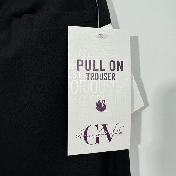 Gloria Vanderbilt Women’s Size 8 Black Pull On High Rise Ponte Trouser Pants New - Picture 11 of 12